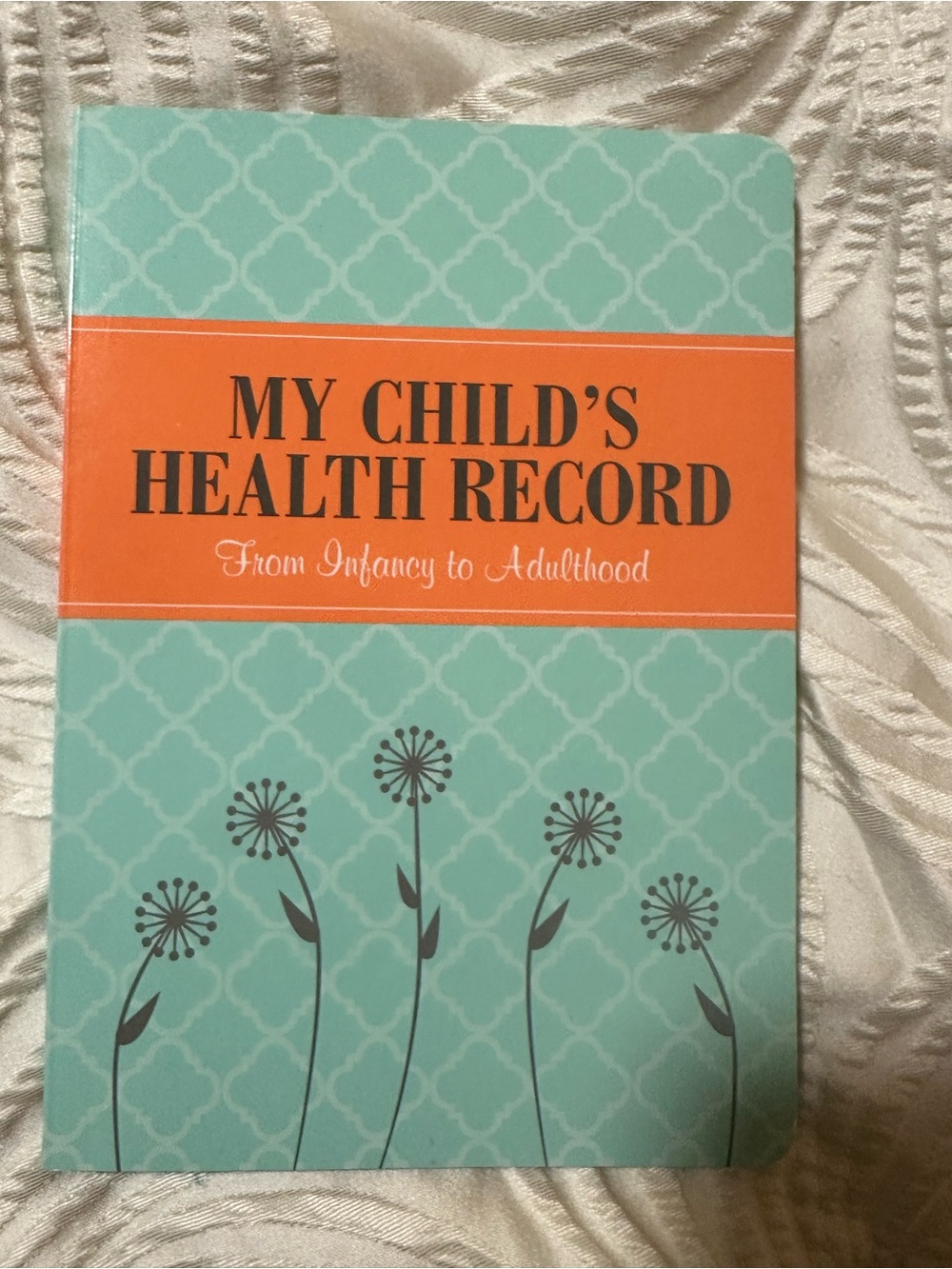 My Child's Health Record Notebook - Teal & Orange